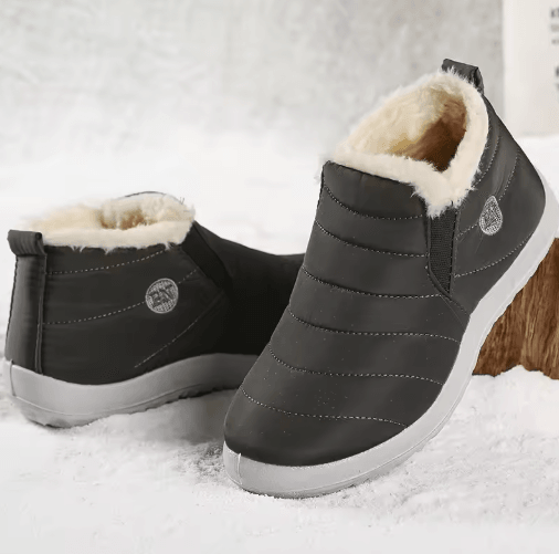 Mens Fur-Lined Winter Snow Boots – Warm Casual Ankle Boots