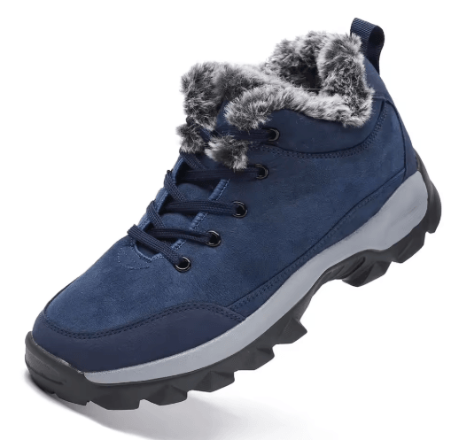 Mens Fur-Lined Winter Snow Boots – Warm Outdoor Ankle Boots