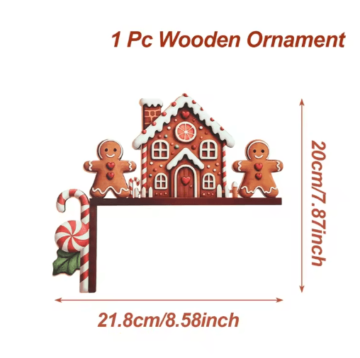 Merry Christmas Wooden Door Frame Decoration Pendant