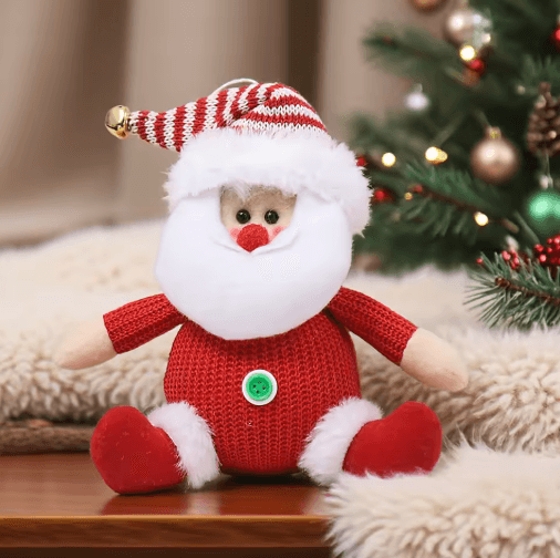 Cute Santa, Snowman & Reindeer Plush Christmas Tree Ornaments