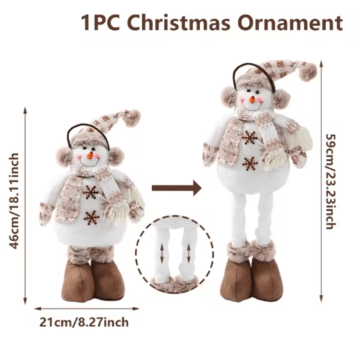 Festive Snowman Christmas Tree Ornament – Cute Hanging Holiday Decoration for Kids & Christmas Party Decor