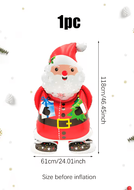 Festive Santa Claus Foil Balloon – Christmas Party & Holiday Decoration