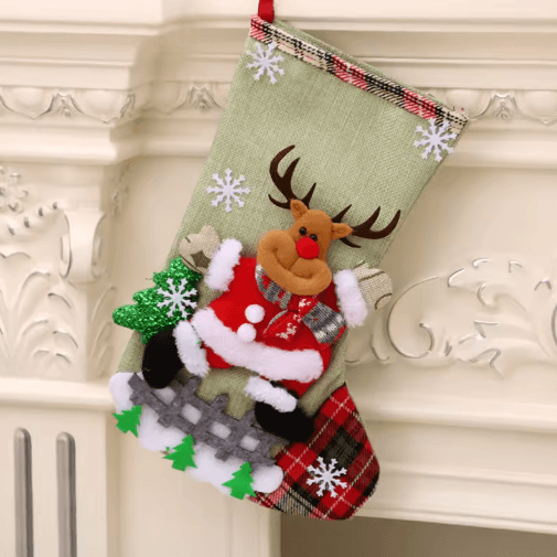 Mini Christmas Stocking Ornament – Cute Holiday Candy Bag & Tree Decoration