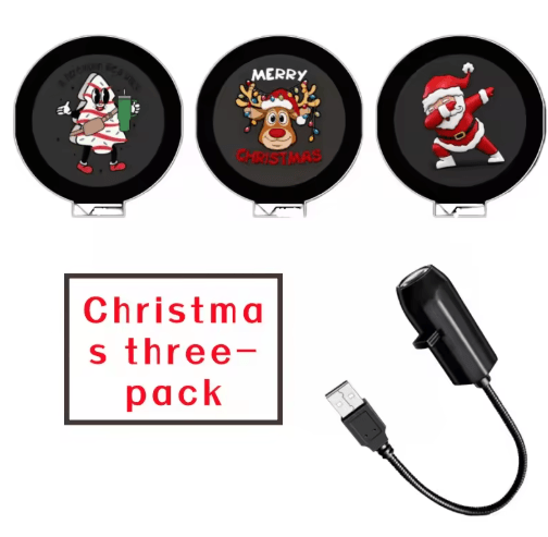 USB Christmas Projector Light - Santa & Elk LED Pattern Night Lamp