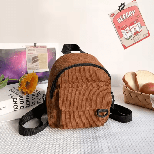 Minimalist Velvet Mini Backpack – Stylish Small Travel Backpack for Women & Students