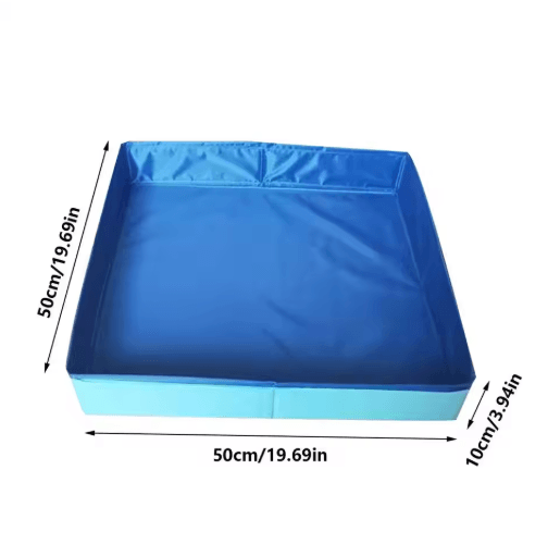 Foldable Dog Kiddie Pool – Non-Inflatable Pet Bathing Tub for Dogs & Cats