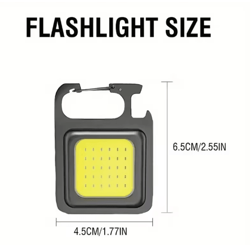 Mini Keychain Camping Light with COB Rechargeable High Brightness