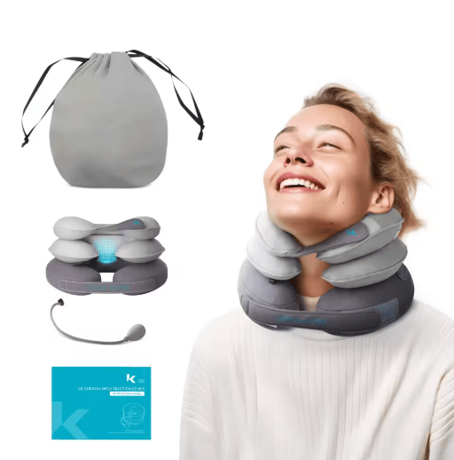 Inflatable Cervical Neck Traction Pillow Adjustable neck traction device for Pain Relief & Posture Support