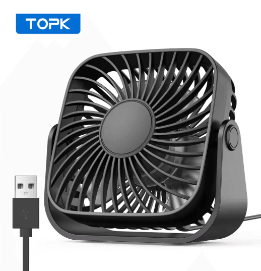 4-Inch USB Portable Mini Fan Quiet Adjustable Desk & Camping Personal Fan