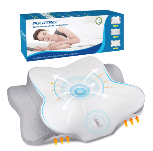 Orthopedic Memory Foam Cervical Pillow Ergonomic Neck Support with Breathable Slow Rebound Design