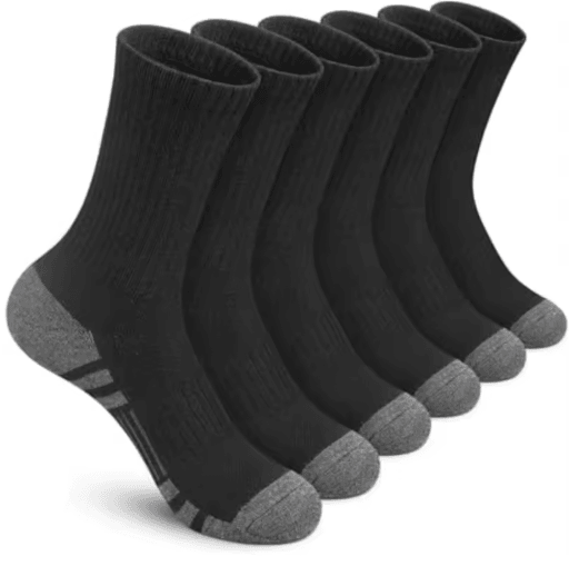 8-Pack Breathable Cushioned Running Socks – Durable Athletic Sports Socks for Men & Women