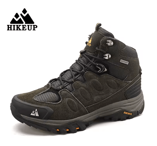 Mens High-Top Hiking Boots – Non-Slip Suede Winter Trekking Shoes