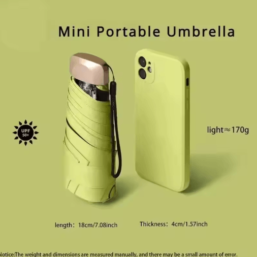 Mini Capsule Pocket Umbrella – Ultra-Light UV Protection Folding Rain Umbrella