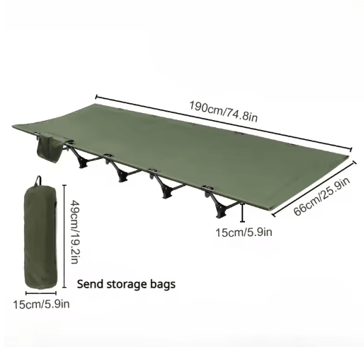 WESTTUNE Portable Camping Cot Ultralight Folding Bed for Travel Hiking & Outdoor Sleeping