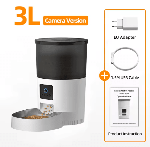 ROJECO Automatic Cat Feeder with Camera – Smart WiFi Pet Feeder with Voice Recorder