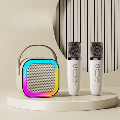 HOMEFISH K12 Portable Karaoke Machine with Wireless Microphones & Bluetooth Speaker System