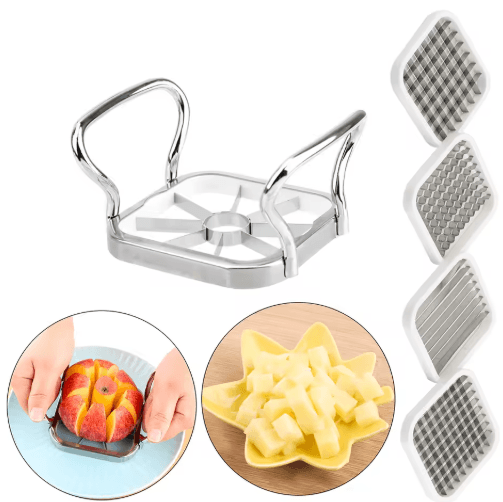 Multi-Functional Stainless Steel Fruit & Vegetable Slicer for Apples, Potatoes & More