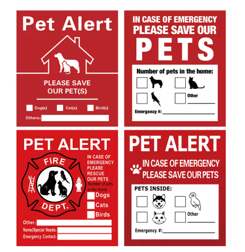 Ppl Alert Sticker Pet Alert Window Stickers Emergency Rescue Decal Set (4 Pack | Inspire ...