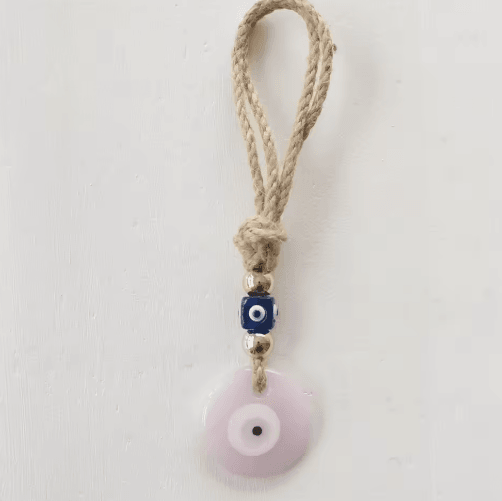 Handcrafted Blue Evil Eye Wall Hanging – Glass Protective Charm Home Decor