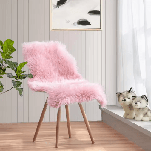 White Faux Sheepskin Fluffy Rug – Soft Shaggy Area Carpet for Bedroom & Nursery
