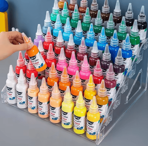 7-Layer Mini Paint Storage Rack – Transparent Craft & Acryli | Inspire ...
