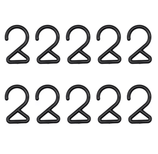 10PCS Z-Shaped Camping Hanging Hooks – Portable Multi-Purpose Storage Hangers for Outdoor & Travel