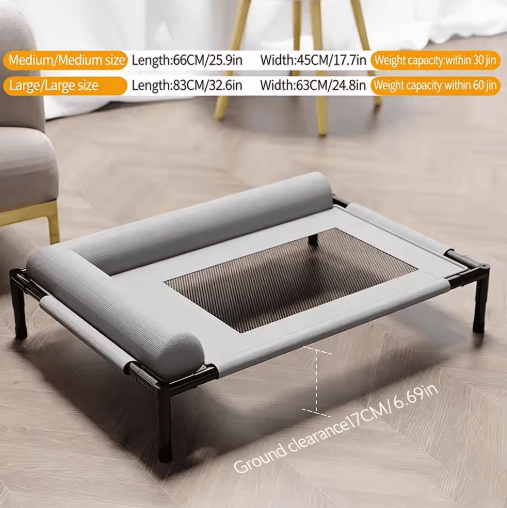 Raised Breathable Pet Bed for Medium & Large Dogs and Cats