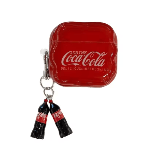 Funny Beverage Bottle AirPods Case with Pendant for AirPods Pro & AirPods 1/2/3/4