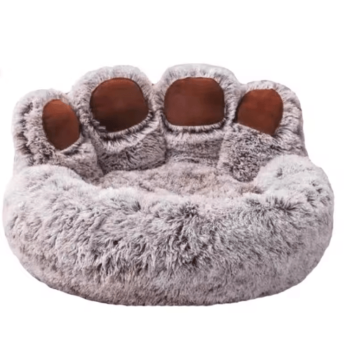 Fluffy Winter Dog Bed – Warm Plush Pet Sofa Basket for Dogs & Cats