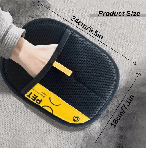 FurEase 2-in-1 Pet Hair Remover Grooming Glove & Lint Roller