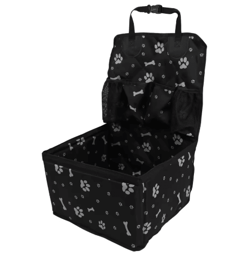 SafeRide Travel Dog Car Seat with Storage Pockets for Small & Medium Dogs