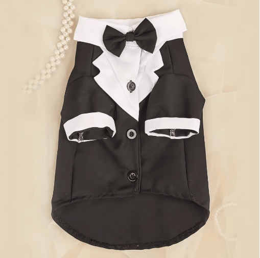 Royal Paws Formal Dog Wedding Suit with Bow Tie