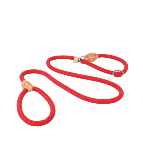 Heavy Duty Braided Rope Dog Leash with Adjustable Slip Collar 1.5M/1.8M Training Lead