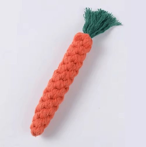 Hand-Woven Cotton Rope Knot Dog Toy for Teeth Grinding & Chewing