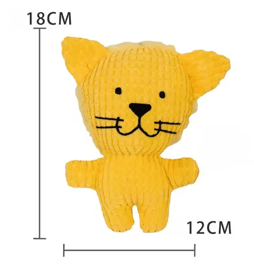 Plush Squeaky Dog Toy for Teething Puppies Interactive Chew & Boredom Relief Toy