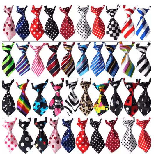 Adjustable Pet Bow Tie Neckties Set for Dogs & Cats Holiday Grooming Accessories (25/50/100PCS)