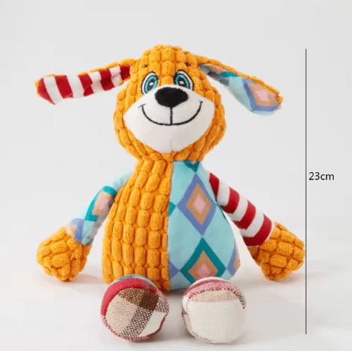 Interactive Plush Pet Toy for Dogs & Cats Squeaky Bite Resistant Chew & Teeth Cleaning Toy