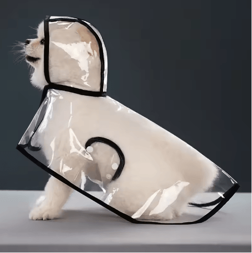 Transparent Waterproof Dog Raincoat for Small & Large Dogs (XS–8XL)