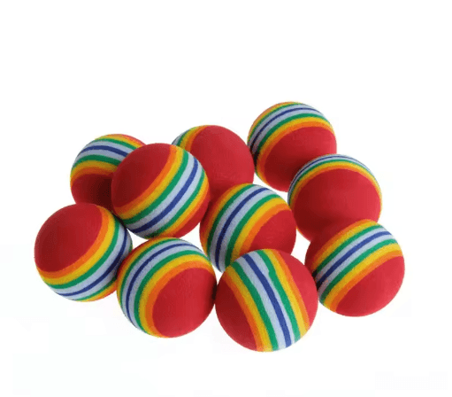 10PCS Colorful Cat Toy Balls – Interactive Foam Rattle Toys for Cats & Kittens