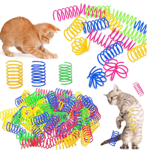 Colorful Interactive Cat Spring Toys for Hunting & Indoor Play