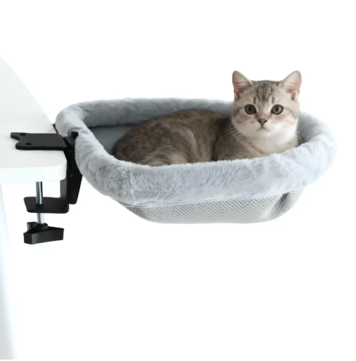 Space-Saving Folding Cat Desk Hammock Perch for Indoor Cats