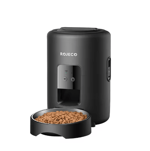 ROJECO Smart Automatic Pet Feeder – 2L Wi-Fi Cat & Dog Food Dispenser with App Control