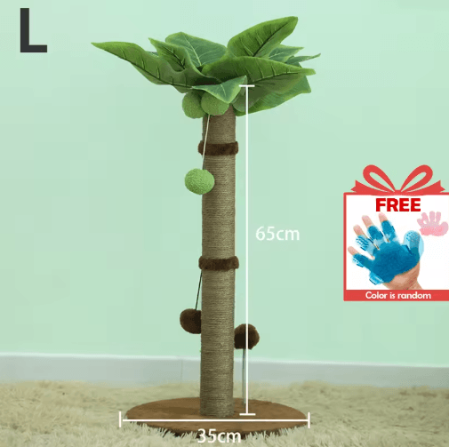 65cm Cat Scratching Post Tree – Sisal Rope Scratcher with Interactive Ball Toys