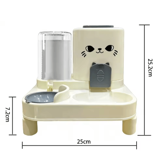 Automatic Gravity-Fed Pet Feeder & Water Dispenser – Large Capacity Spill-Proof Feeding Station
