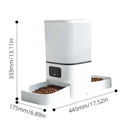 6L Smart WiFi Automatic Pet Feeder with Double Bowl & Timed Feeding