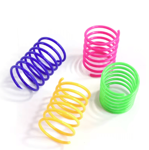 Interactive Cat Spring Toy Set Colorful Cat Spring Toys for Indoor Hunting & Play