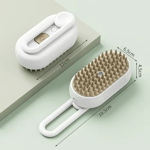 3-in-1 Steam Cat Grooming Brush Steam Cat Brush with Spray, Massage & Pet Hair Removal