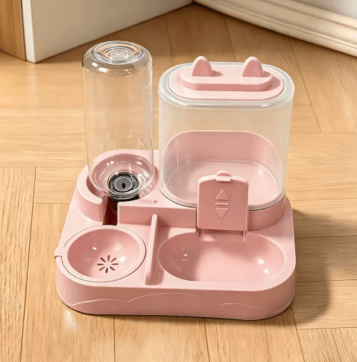 2-in-1 Automatic Pet Feeder & Water Dispenser Dry & Wet Food Station for Cats and Dogs