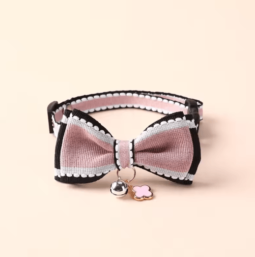 Bella Bow Pet Collar with Bell Adjustable Bow Tie Collar for Cats, Kittens & Small Dogs