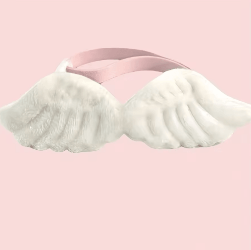 AngelPaws Pet Costume Collar Set Wings & Bow Tie Holiday Dress-Up Accessory for Dogs & Cats